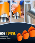Heavy Duty Pipe Notcher Tool Kit With Ten Piece Saddle Template Set For Plumbing And Hvac Welding Dead On Arc Cutting Jig For DIY Pros and Tradesmen Fits Three Quarter To Eight Inch Metal Piping Smooth Layout demonstration steps