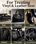 No Brainer Black Leather Recoloring Balm Kit for restoring black leather sofa, handbag, shoes, jackets, car seats, and steering wheel.