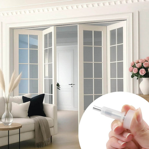 Six Pack Top Roller Guide Wheel With Spring Loaded Pivot for Bi Fold Doors Easy Fix Bifold Door Hardware Repair Kit in use
