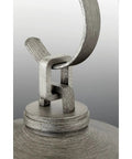 Close-up detail of the Conover Outdoor Lantern in Antique Pewter Finish, Weatherproof Exterior Porch Light loop handle design.