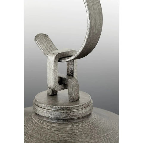 Close-up detail of the Conover Outdoor Lantern in Antique Pewter Finish, Weatherproof Exterior Porch Light loop handle design.