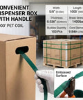 Legit Heavy Duty Poly Banding Strapping Kit With 1000 Ft Pet Strap in dispenser box, featuring green strap and handled packaging.