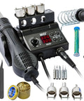 2 In 1 Soldering Iron And Hot Air Rework Station With LED Display And Fahrenheit Celsius Temperature Conversion, 750W