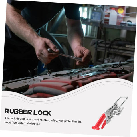 Mechanic installing Heavy Duty T-Handle Draw Latch Kit For Car Hoods, Electrical Enclosures, Tool Boxes And More in workshop.