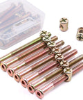M6 X 80mm Zinc Plated Hex Socket Cap Screws And Barrel Nuts Set for furniture assembly