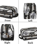 Go-To Vintage Airplane Travel Toiletry Bag for Women and Men, Dopp Kit Style with airplane print, front, left, right, back views