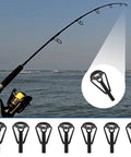 8 Piece Fishing Rod Tip Repair Kit With Stainless Steel Frame And Wear Resistant Ceramic Rings For Quick Fixes And Long Lasting Durability Includes Sizes 1.8x6 2.0x6 2.2x6 1.8x8 2.0x8 2.2x8 2.4x8 2.6x8 on fishing rod