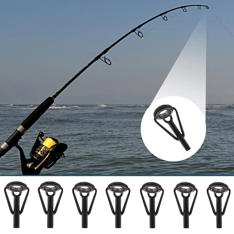 8 Piece Fishing Rod Tip Repair Kit With Stainless Steel Frame And Wear Resistant Ceramic Rings For Quick Fixes And Long Lasting Durability Includes Sizes 1.8x6 2.0x6 2.2x6 1.8x8 2.0x8 2.2x8 2.4x8 2.6x8 on fishing rod