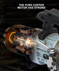 Detailed view of the pure copper motor in AOXHUGB Electric Hydraulic Rebar Bender With Pure Copper Motor For Quiet Operation Portability And Durability.