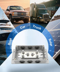 Tough As Nails Heavy Duty 500A 12V Bus Bar Power Distribution Block for automotive, boat, truck, and solar use.