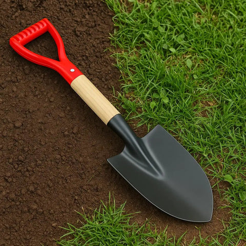 Short Wooden Shovel Handle Replacement 36cm For Garden Shovels with Durable D Shaped Grip and Nonslip Surface on grass and soil
