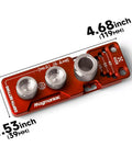 Heavy Duty All Metal Aluminum Profile Drill Guide Jig For Access Holes And Counterbore Drilling, Precision Machined With Smooth Chamfered Edges, Stainless Steel Construction, Tough As Nails, Includes Six Point Two By Ten Millimeter Drill Bits. red aluminum drill guide jig, 4.68in x 1.53in