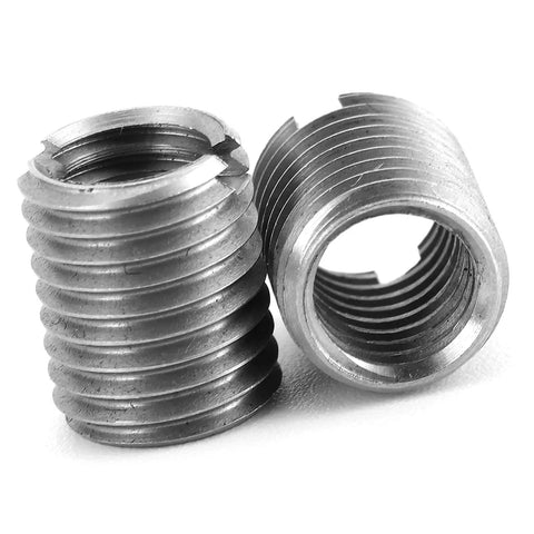 Stainless Steel Slotted Sleeve Screw Repair Kit 10 Pcs Insert Nut With Male Thread close-up view