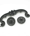 Vintage Drop Bail Drawer Pulls 6 Inch Cabinet Handles Rustic Antique Black Zinc Alloy Hardware
