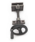 Heavy Duty Bench Vise With Quick Adjustment For Desktop Metalworking And Steel Cutting Eight Point Six Inch Jaw Carbon Steel Construction Black Finish Ideal For Home Shop Projects And Small Fabrication Tasks, side view.
