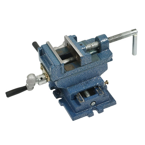 5 Inch Cross Slide Drill Press Vise With 2 Way X Y Travel Heavy Duty Iron Workhorse locks down tight for machining projects.