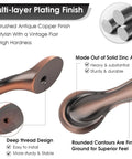 Close-up of 5 Inch Brushed Antique Copper Cabinet Pulls highlighting detail and material for kitchen cabinets and dressers hardware.