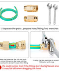 Instruction for Two Pack Five Eighth Inch Garden Hose Repair Connector Set With Aluminum Male And Female Ends installation