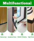 Multifunctional Heavy Duty Black Weather Stripping Door Seal With Super Strong Self Adhesive High Density Foam Tape for Windows and Doors.