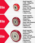 Heavy Duty 4 Inch Replacement Caster Wheels 4 Pack, Pre Assembled PVC Swivel Casters Roll Like Butter, 400 Lb Each With Precision Bearings, detailed image of 4 inch PVC caster wheel with specifications.
