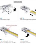 8mm COB LED Strip Connector Kit With Transparent Gapless Connectors installation steps guide image