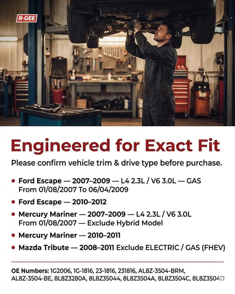 Mechanic installing Ford Power Steering Rack And Pinion Assembly Direct OE Replacement for 2008-2012 Ford Escape