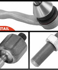 Front Inner And Outer Tie Rod End Kit For Mercedes Benz SUV Models X166 W166 W167 GLE GLS 2013 Through 2019 Replacement Precision Steering Components For Smooth Handling And Rock Solid Traction, silver metal detail