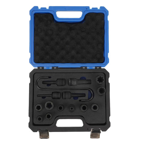 Top Tier Torvex 15 Piece Caliper Socket Set For German Cars Impact Brake Removal Tool Kit Essential Gear For Pro Mechanics And DIY Car Fixers in blue case