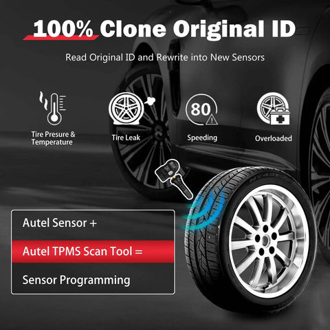 MX Sensor TPMS Sensor Set Of 20 Programmable OE Level 315MHz And 433MHz Press In 2 In 1 For Tire Pressure Monitoring System With Wireless Programming Compatibility TS508 TS608 for tire pressure and temperature