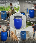 125L Rain Barrel Alternative Blue Open Top Storage Keg With Lid For Water Storage And Fermentation used for multiple purposes.
