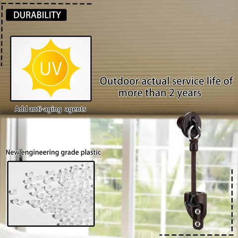 2 Pack Universal Outdoor Roller Shade Replacement Parts Kit With Brackets And End Caps For Shade Mounting Hardware