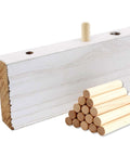 Three Eighths Inch Wooden Dowel Pins For Furniture And Door Installations with visible stack and board jointing example