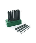 Heavy Duty Pen Disassembly And Transfer Punch Set Knock Loose Stubborn Pins, featuring steel punch sizes and storage base.