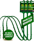 Hair Clog Remover 25 Inch Drain Snake Cleaner 3 Pack No Fuss For Quick Unclog Of Sink Shower And Tub Drains In Seconds Non Toxic Durable Poly