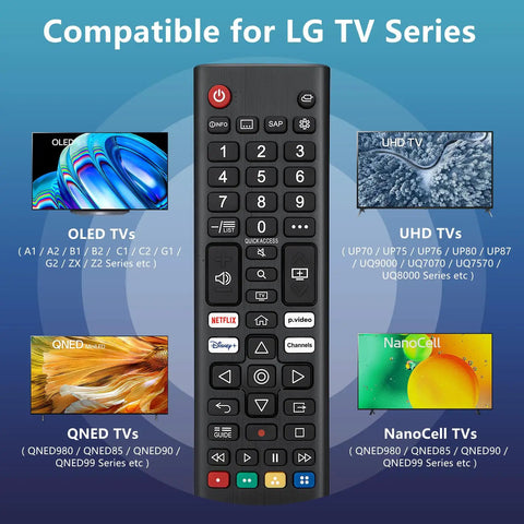Universal Replacement Remote For Smart TVs Compatible With OLED And QNED Mini LED Series Including UP70 UP75 UP76 UP80 UP87