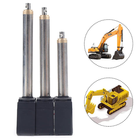 Beefed Up 3Pcs Drive Rod Metal Arm Driving Handle Set for RC Excavator Upgrade showcasing rods with CNC precision and durability