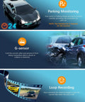 FHD 1080P Car Dash Cam With Night Vision 150 Degree Wide Angle 6G Lens for parking monitoring, G-sensor, loop recording