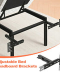 Close-up view of 2 Pack Adjustable Headboard Brackets Universal Bed Frame Connectors Heavy Duty Wall Mount Supports.