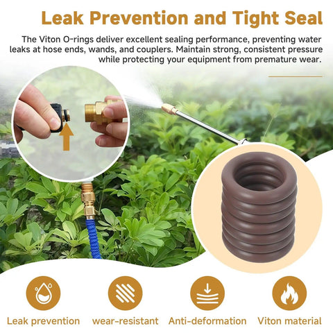 24 Piece FKM O Ring Seal Kit For Quarter Inch And Three Eighths Quick Connect Pressure Washer Couplers with leak prevention features
