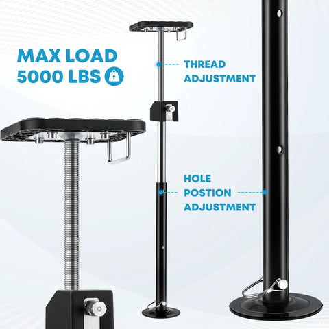 Upgraded RV Slide Out Support Jacks With Flat Top Blocks Set Of Two Plug And Play Gear For Campers Trailers Solid Build Keeps Your Rig Locked Down Straight Up No Extra Wood