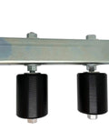 Adjustable Slide Gate Dual Guide Rollers For Sliding Gates 3 Inch Black Rear Post Bolted Bracket Mount Double UHMW Nylon