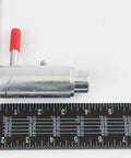 Heavy Duty 1 Inch Spring Loaded Cam Lock Plunger Pin With Grease Fitting Zinc Plated Steel on ruler for measurement.