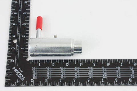 Heavy Duty 1 Inch Spring Loaded Cam Lock Plunger Pin With Grease Fitting Zinc Plated Steel on ruler for measurement.