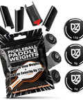 Customizable Pickleball Paddle Weight Set With 5x3g Snap Weights And End Cap Coins In 6g, 9g, And 12g For On-The-Fly Tuning