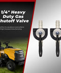 2-Pack 1/4 Inch Heavy Duty Gas Shutoff Valve Steel Inline Shutoff Replacement For ATVs, Karts, And Lawn Mowers, Compatible With Scag 48568