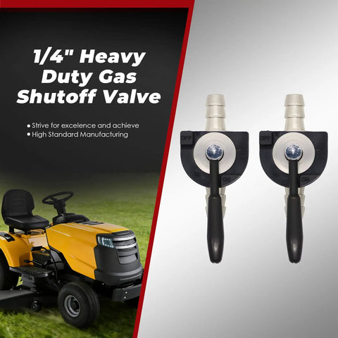 2-Pack 1/4 Inch Heavy Duty Gas Shutoff Valve Steel Inline Shutoff Replacement For ATVs, Karts, And Lawn Mowers, Compatible With Scag 48568