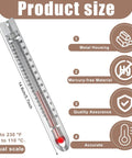 12-Pack V Shaped Dual Scale Mercury Free Lab Thermometers For Classroom Science, Easy Read Celsius And Fahrenheit Readouts, Kid Friendly School Supplies For Students And Adults, Individually Packaged For Simple Storage. 14.6cm dual-scale metal housing thermometer