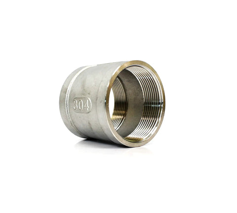 Top Shelf 304 Stainless Steel Coupling 5 Pack Featuring Grippy Npt Female Threads Slick One Point Five Inch Pipe Connector