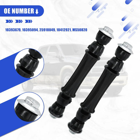 Front Sway Bar Links For Chevy Silverado 1500 Heavy Duty Stabilizer Links Kit To Boost Handling, Stability, And Smooth Ride For Daily Driver And Light Towing, black steel