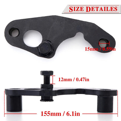 Heavy Duty Exhaust Manifold Bolt Repair Kit Yank Broken Studs Plug Rattling Leaks For Chevy Silverado Sierra Yukon 4 Point 8 5 Point 3 Liter V Engines Quick Install size details flat mounting bracket with bolt and holes.